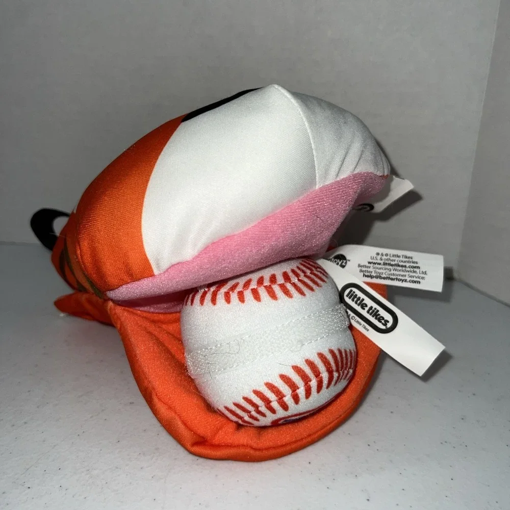 Little Tikes Tiger Hand Puppet Plush Orange With Baseball